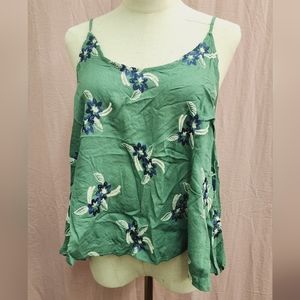 Lumière Floral Embroidered Fly Away Open Back Tank Top